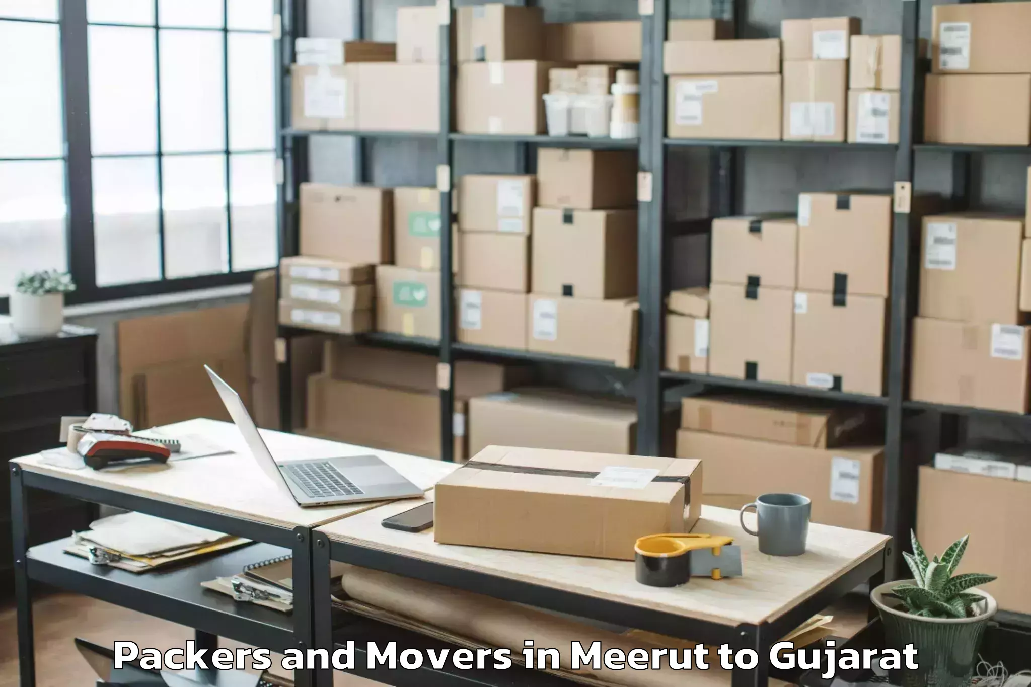 Trusted Meerut to Thasra Packers And Movers